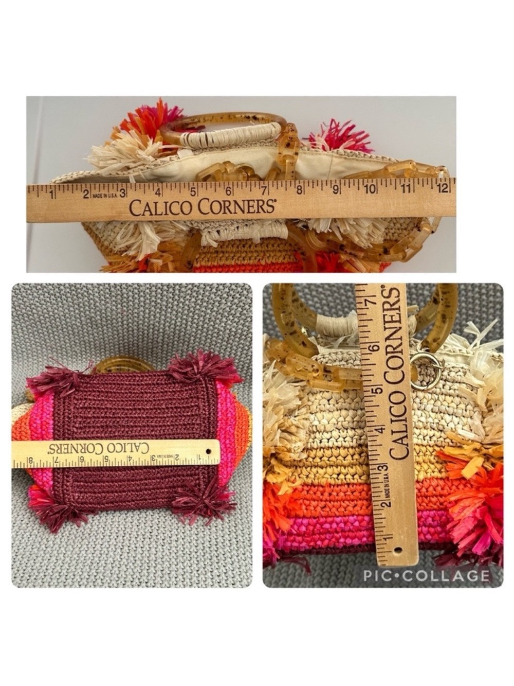 Carolina Santo Domingo Corallina Ombré Woven Bag - Picture 11 of 13